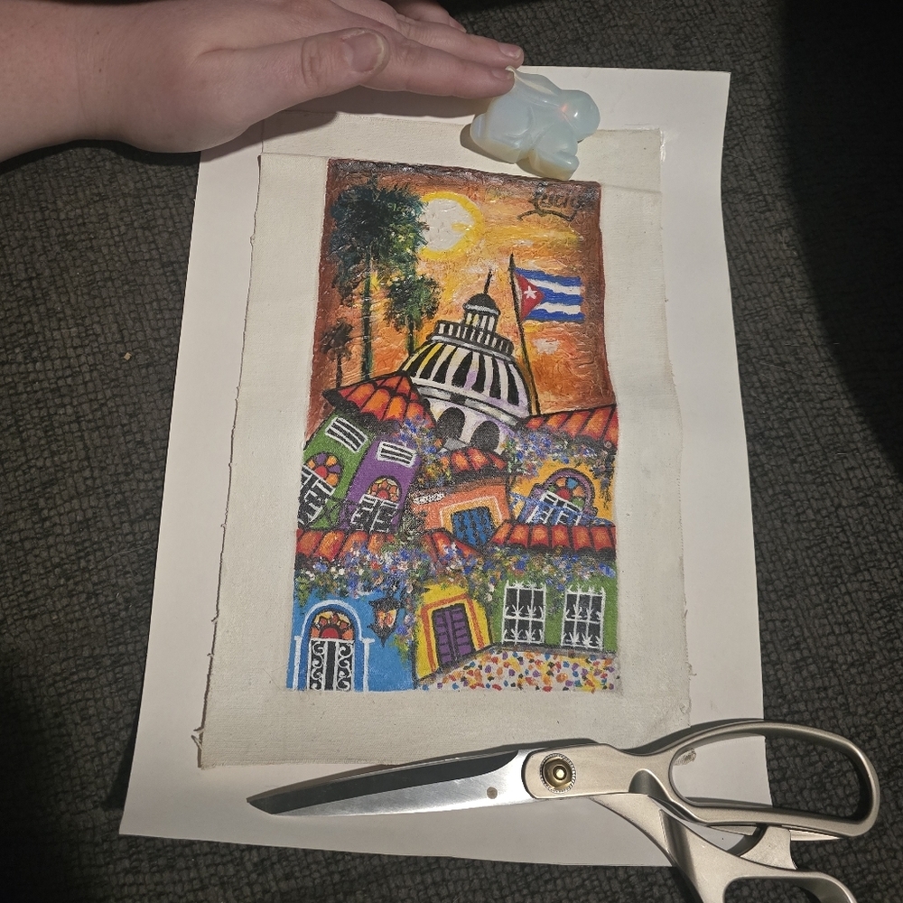Vintage Original Cuban Painting "Lucig"
